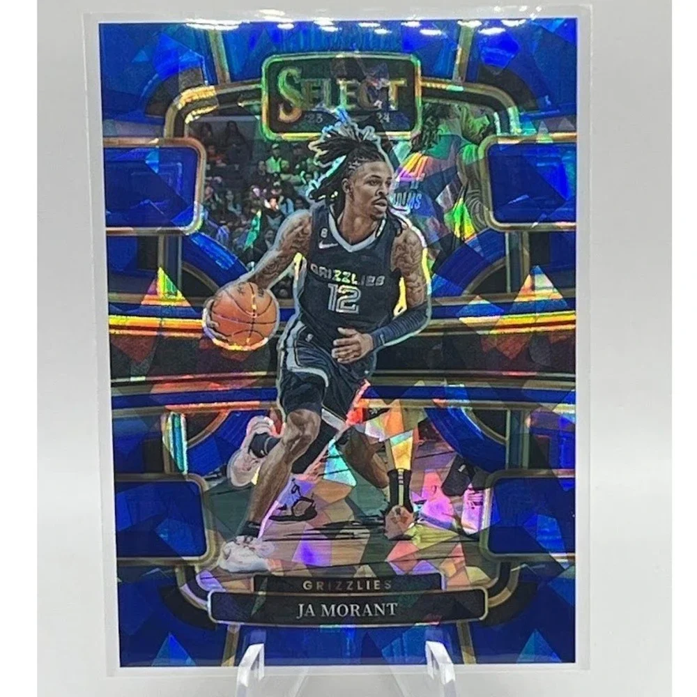 Ja Morant Blue Prizm Die-Cut 2023-24 Panini Select 65 NBA Memphis Grizzlies